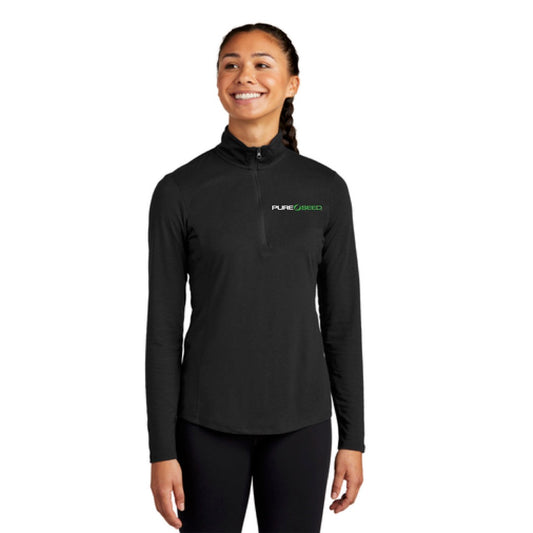 Sport-Tek ® Ladies PosiCharge ® Tri-Blend Wicking 1/4-Zip Pullover